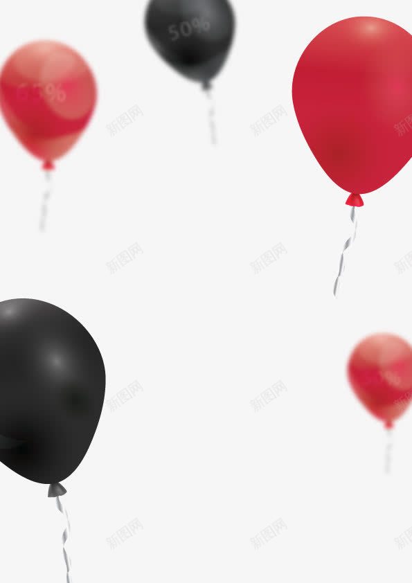 气球背景矢量图ai免抠素材_88icon https://88icon.com 促销 免扣png素材 免费png素材 漂亮气球 红色气球 黑色 矢量图