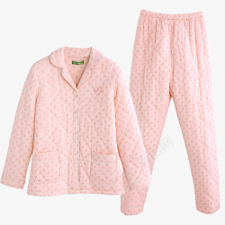 粉色长袖纯棉睡裙甜美可爱印花宽松睡衣套装高清图片