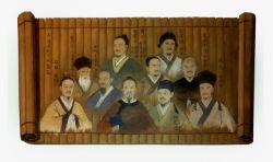 中国历史名医画卷素材