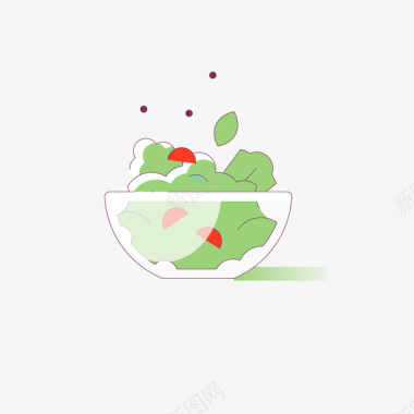 苹果食物水果蔬菜沙拉图标矢量图图标