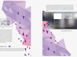 淡紫色低多边形抽象封面矢量图素材