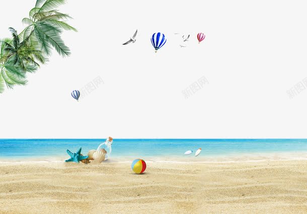 夏日元素png免抠素材_88icon https://88icon.com 夏天 夏季 夏日元素 沙滩 海滩