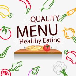 美食健康饮食手绘线条蔬菜背景素材