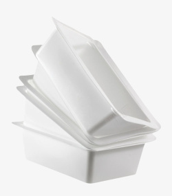 白色层叠着的一次性餐具实物素材