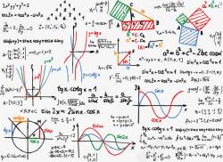 数字底纹数学草稿花纹底纹矢量图高清图片