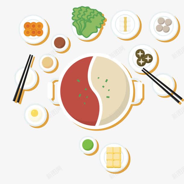 卡通美食火锅png免抠素材_88icon https://88icon.com 卡通火锅 卡通美食 卡通食物 背景装饰