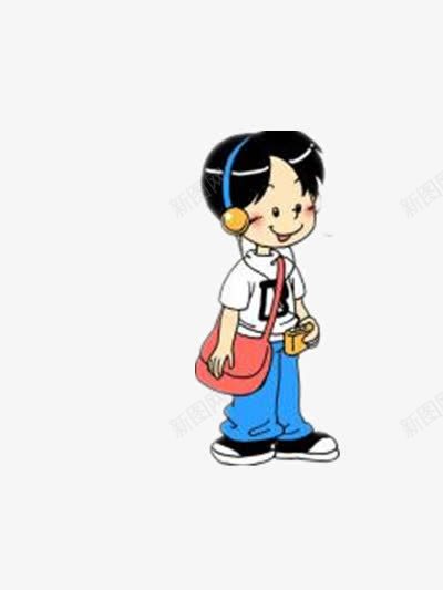 听音乐的小男孩png免抠素材_88icon https://88icon.com 上学 书包 学习 学生 开学 音乐