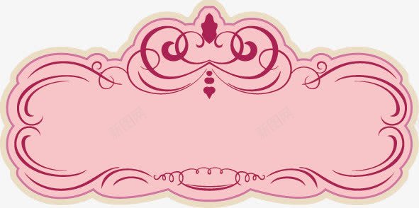 粉色花纹边框png免抠素材_88icon https://88icon.com 古典标贴 古朴样式 图片素材 欧式标签 花纹纹样 边框