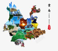 云南旅游地图素材
