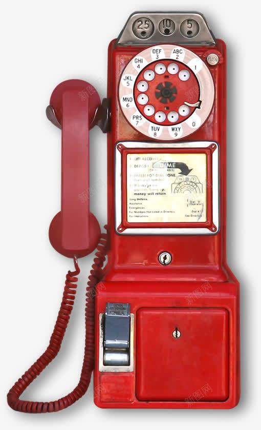 电话png免抠素材_88icon https://88icon.com 数字 电话 电话机 红色 老式电话亭