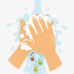 洗手搓手矢量图素材