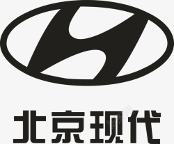 企业简洁名片北京现代logo矢量图图标高清图片