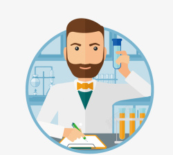 做实验的科学家矢量图素材