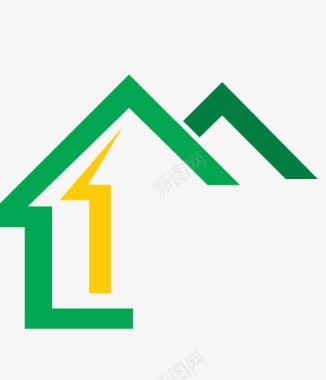 绿色绿色房屋图标图标
