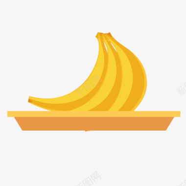简约超市购物香蕉图标矢量图图标