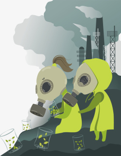 工厂大气污染检查工厂污染矢量图高清图片