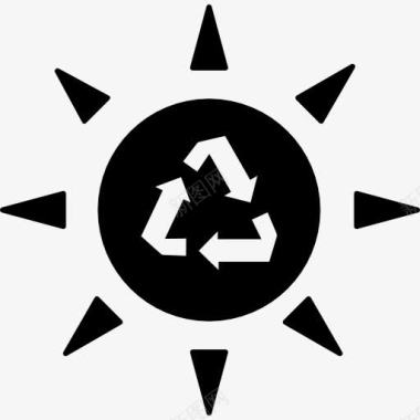 循环太阳能循环图标图标