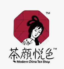 手绘奶茶店茶颜悦色奶茶店LOGO矢量图图标高清图片