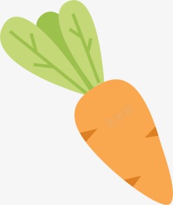 蔬菜简笔画卡通胡萝卜高清图片