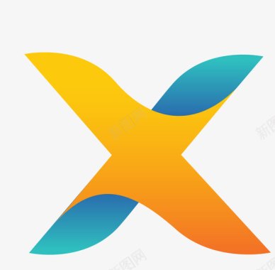 白色创意背景X商标LOGO图标图标