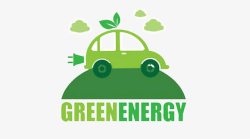 新能源充电卡通绿色汽车充电站环保标识图标高清图片