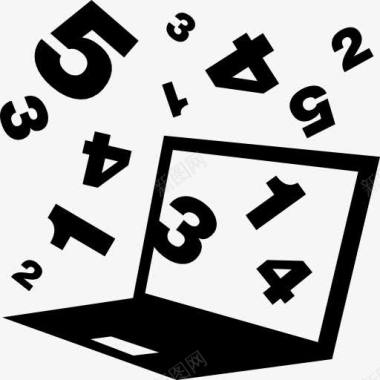 计算机符号计算机与数字图标图标