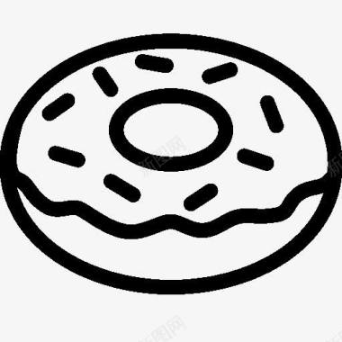 狗骨头的零食食品油炸圈饼图标图标