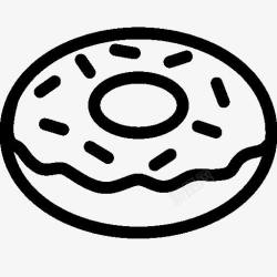 油炸圈饼食品油炸圈饼图标高清图片