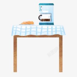 美式咖啡机放置咖啡壶的桌子高清图片