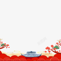 元宵节创意喜庆传统节日元宵节边框高清图片