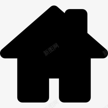 黑色房子房子黑形状的Home接口符号图标图标