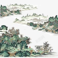 意境山水画素材中国山水画高清图片