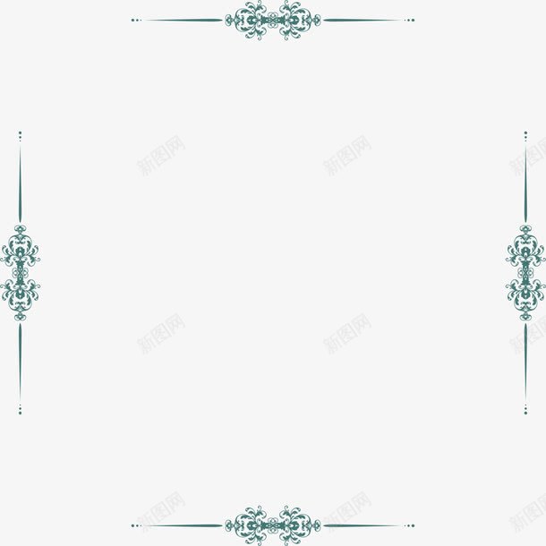 绿色花藤框架png免抠素材_88icon https://88icon.com 清新藤蔓 简约框架 线条植物 绿色花藤 花枝线条 边框纹理