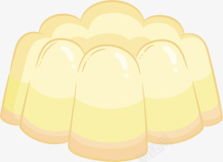 夏季甜品黄色卡通美味布丁高清图片