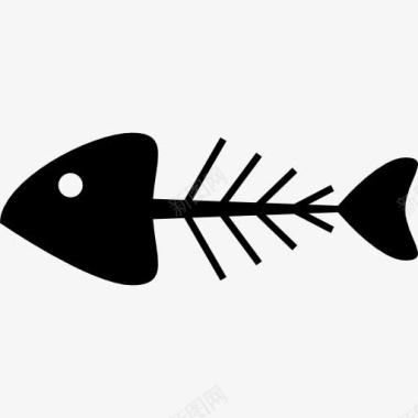 鱼骨头鱼骨头的轮廓图标图标