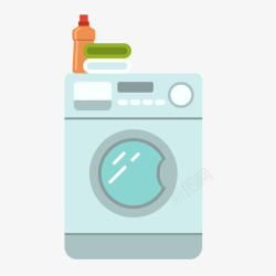 卡通滚筒洗衣机卡通扁平化洗衣机矢量图高清图片