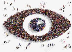 人眼睛很多人组成一个眼睛形状高清图片