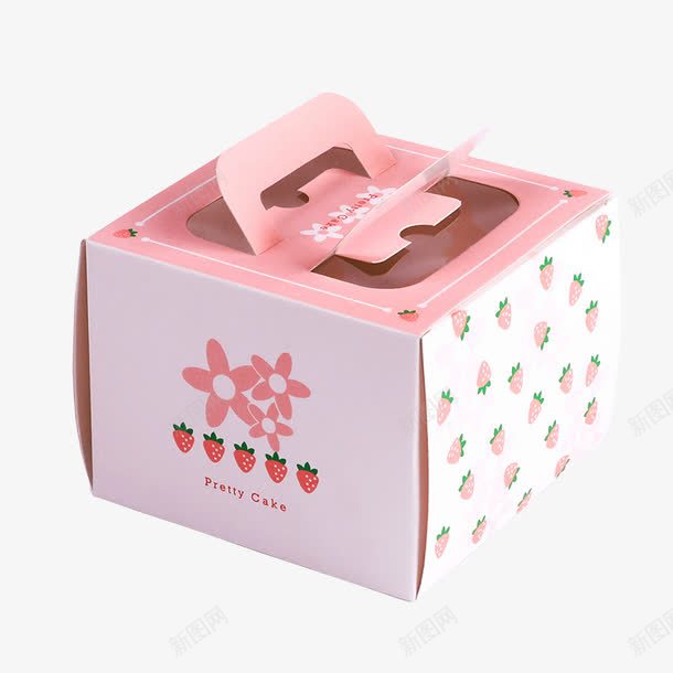 粉色草莓蛋糕盒png免抠素材_88icon https://88icon.com 产品实物 手提盒 烘焙包装盒 粉色草莓蛋糕盒 纸盒 芝士蛋糕盒 蛋糕包装盒 西点盒