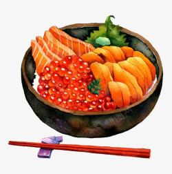 手绘日式美食素材