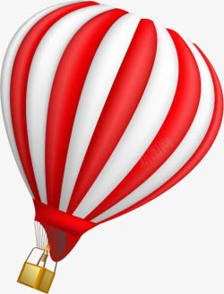 红白条纹卡通气球效果素材