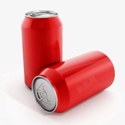 饮料罐图片红色易拉罐空白包装高清图片