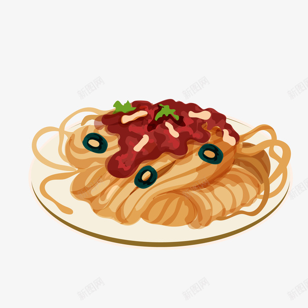 卡通意大利面食食物矢量图ai免抠素材_88icon https://88icon.com 手绘 水彩 美食 面食设计 食物设计 矢量图