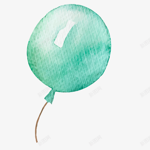 卡通手绘蓝色的气球矢量图ai免抠素材_88icon https://88icon.com 卡通 手绘 气球 水彩 节日装饰 蓝绿色 矢量图