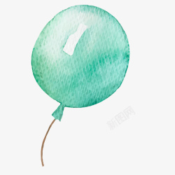 卡通手绘蓝色的气球矢量图素材
