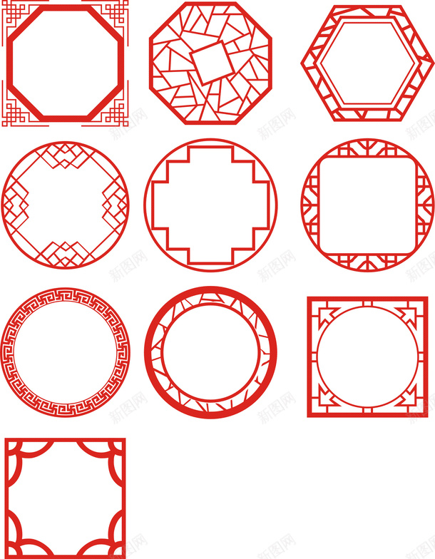 古代传统窗户边框png免抠素材_88icon https://88icon.com 传统 几何 窗户 边框
