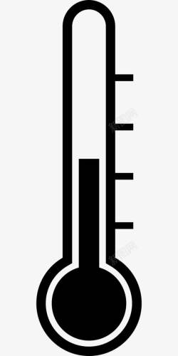 矢量测试黑色水温计高清图片