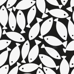 鱼框满印底纹花纹线条卡通手绘鱼底矢量图高清图片