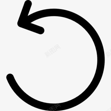 扭曲圆圈逆时针环形箭头图标图标