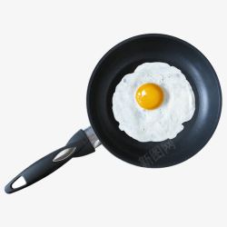 平底锅里的煎蛋鸡蛋高清图片