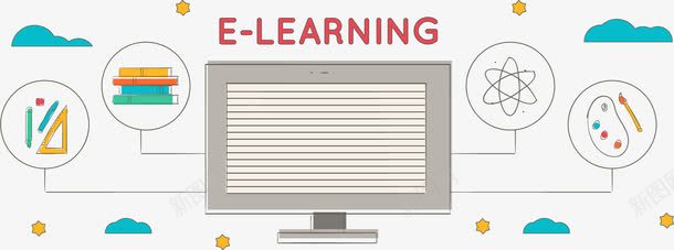 网络在线学习png免抠素材_88icon https://88icon.com 在线学习 手绘涂鸦 线上学习 网络学习 网络学校 网络课程 获得知识 视频教学